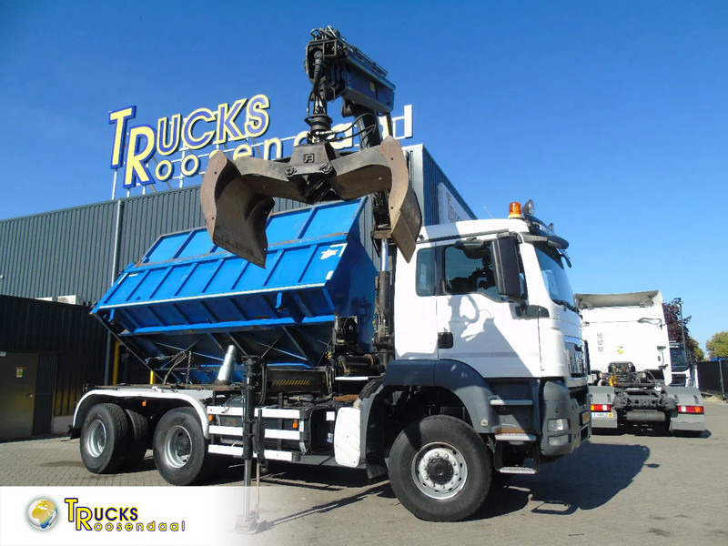 MAN TGX + 6x6 + HIAB 166 E3 HIPRO + 3SIDE TIPPER - شاحنة قلاب, شاحنة كرين: صورة 1 MAN TGX + 6x6 + HIAB 166 E3 HIPRO + 3SIDE TIPPER - شاحنة قلاب, شاحنة كرين: صورة 1