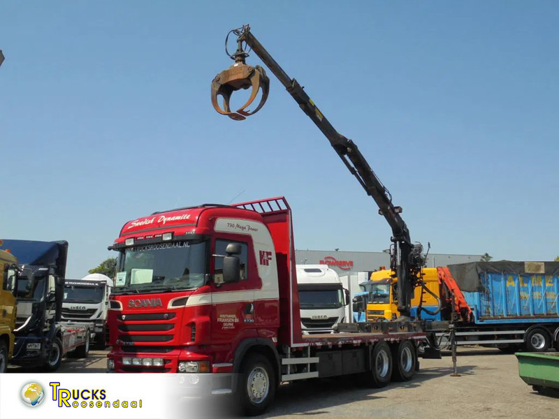 Scania R730 V8 + Euro 5 + Loglift 115Z + 6X4 - شاحنات مسطحة: صورة 1 Scania R730 V8 + Euro 5 + Loglift 115Z + 6X4 - شاحنات مسطحة: صورة 1