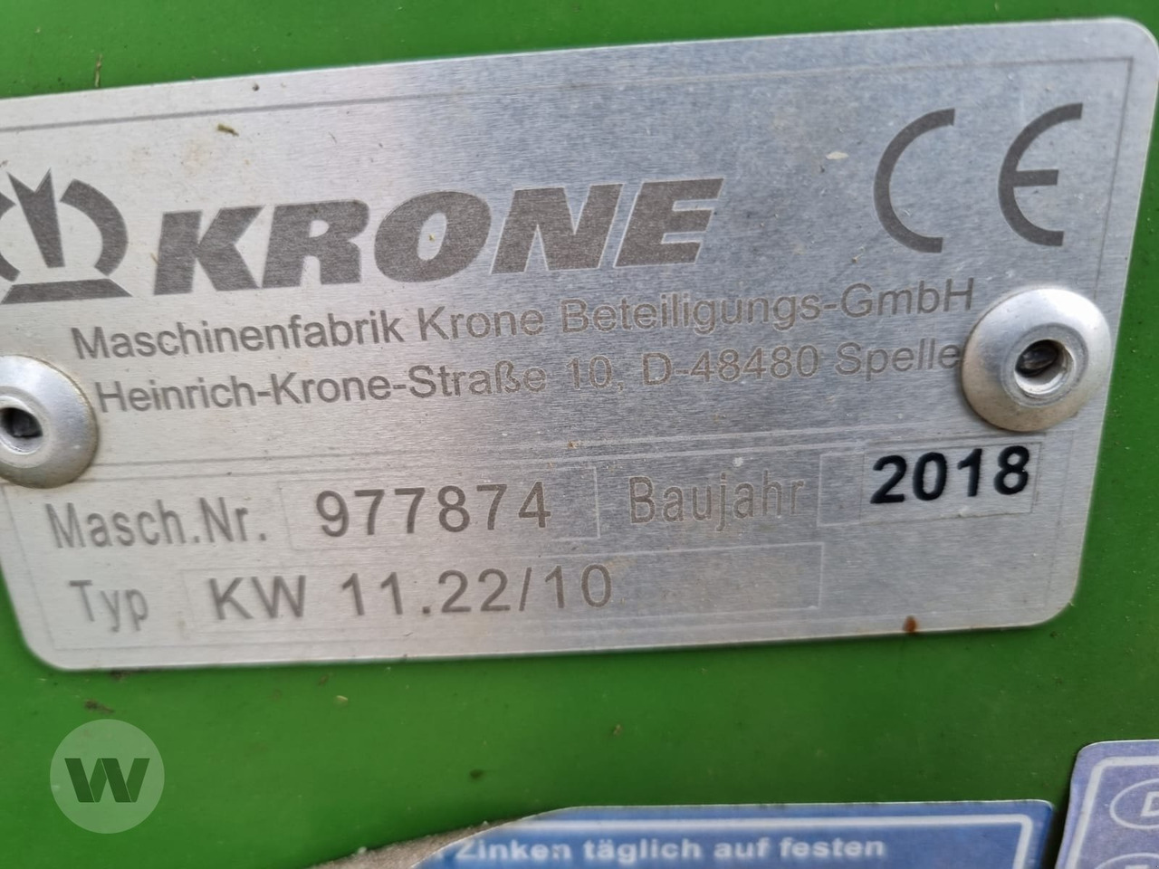 Krone KW 11.22/10 - آلة تيبيس العشب/ آلة جمع العشب: صورة 2 Krone KW 11.22/10 - آلة تيبيس العشب/ آلة جمع العشب: صورة 2