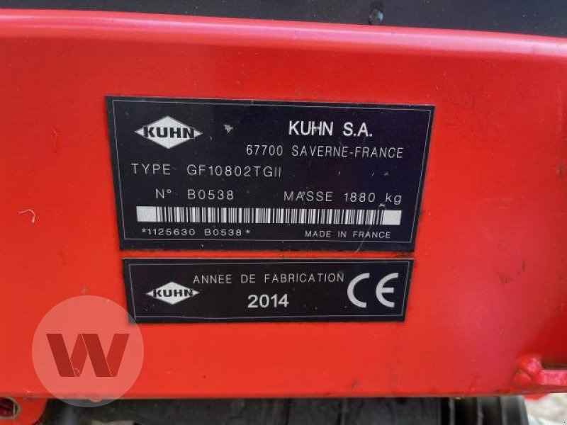 Kuhn GF 10802 - آلة تيبيس العشب/ آلة جمع العشب: صورة 3 Kuhn GF 10802 - آلة تيبيس العشب/ آلة جمع العشب: صورة 3