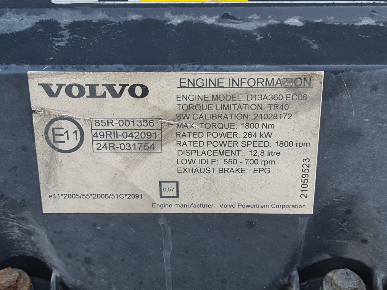VOLVO FH FM ENGINE D13A 360 EC06 / COMPLETE - محرك: صورة 4 VOLVO FH FM ENGINE D13A 360 EC06 / COMPLETE - محرك: صورة 4