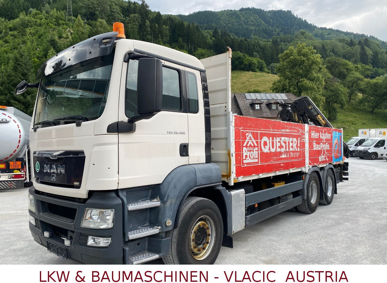 MAN TGS 26.400 6x4 mit Kran HIAB 166 - شاحنات مسطحة, شاحنة كرين: صورة 1 MAN TGS 26.400 6x4 mit Kran HIAB 166 - شاحنات مسطحة, شاحنة كرين: صورة 1