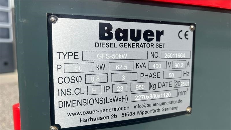 Bauer GFS-50 ATS, 50 kW/62,5 kVA - مجموعة المولدات: صورة 4 Bauer GFS-50 ATS, 50 kW/62,5 kVA - مجموعة المولدات: صورة 4