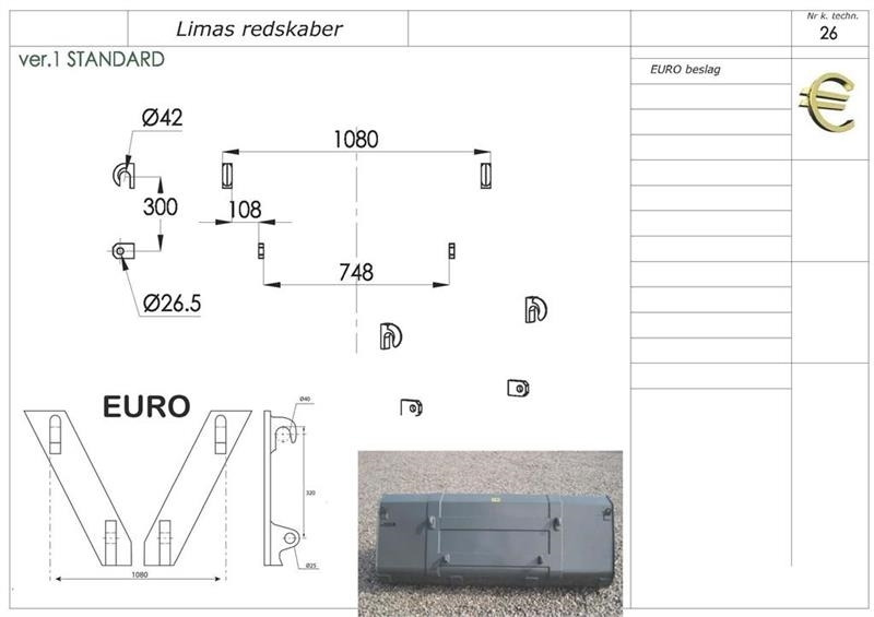 Limas Ny 1,5m Alm. skovl med Euro - بكت شيول - الآلات الزراعية: صورة 2 Limas Ny 1,5m Alm. skovl med Euro - بكت شيول - الآلات الزراعية: صورة 2