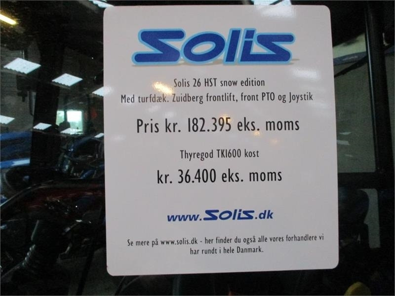 Solis 26 HST Snow Edition med frontlift, front PTO, Thyr - جرار: صورة 5 Solis 26 HST Snow Edition med frontlift, front PTO, Thyr - جرار: صورة 5