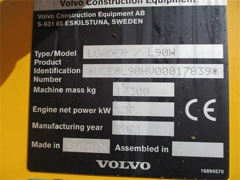 Volvo L 90 H Årg 9.2021, CDC, BSS, DK-Maskine med fuld V - اللودر بعجل: صورة 2 Volvo L 90 H Årg 9.2021, CDC, BSS, DK-Maskine med fuld V - اللودر بعجل: صورة 2