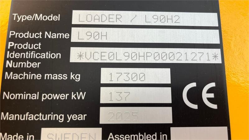 Volvo L90H H2 AGRICULTURE Dansk-maskine, Co-Pilot, LANG- - اللودر بعجل: صورة 2 Volvo L90H H2 AGRICULTURE Dansk-maskine, Co-Pilot, LANG- - اللودر بعجل: صورة 2