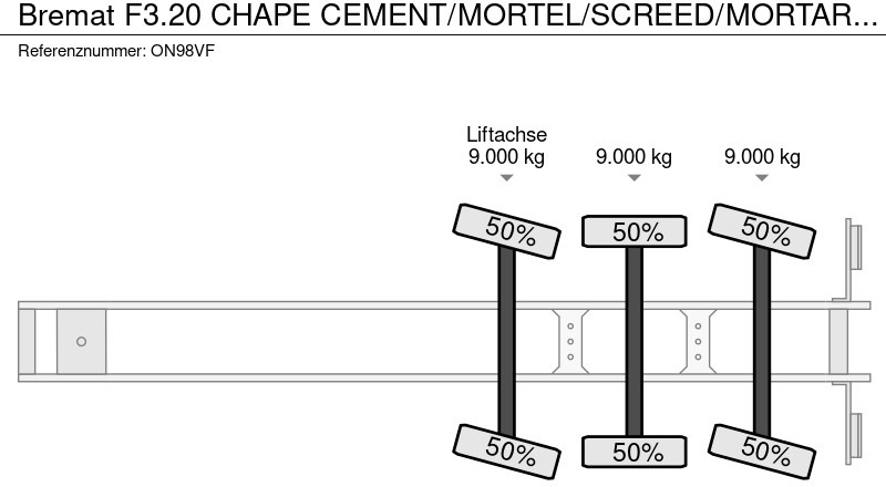 نصف مقطورة Bremat F3.20 CHAPE CEMENT/MORTEL/SCREED/MORTAR/ESTRICH/CONCRETE MACHINE!! 2015!!: صورة 9