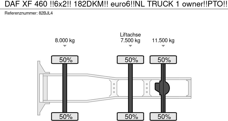 وحدة جر DAF XF 460 !!6x2!! 182DKM!! euro6!!NL TRUCK 1 owner!!PTO!!: صورة 14