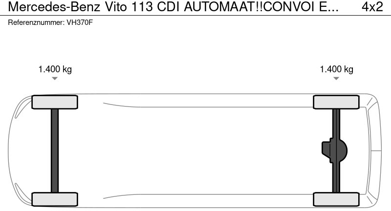 فان المدمجة Mercedes-Benz Vito 113 CDI AUTOMAAT!!CONVOI EXCEPTIONNEL!!BEGELEIDINGSWAGEN!!: صورة 12