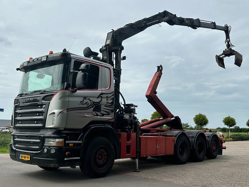 Scania R420 8x4 TRIPLE!!Z-KRAAN/HAAK!! MANUELL!!!SCHROTT/METALL!! - شاحنة ذات خطاف, شاحنة كرين: صورة 5 Scania R420 8x4 TRIPLE!!Z-KRAAN/HAAK!! MANUELL!!!SCHROTT/METALL!! - شاحنة ذات خطاف, شاحنة كرين: صورة 5