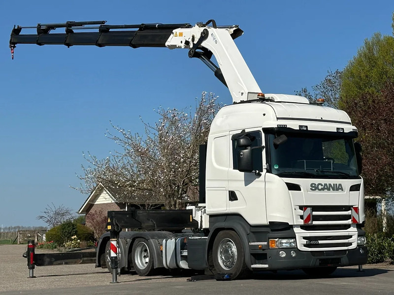 وحدة جر Scania R450 6x2 !!TRACTOR!!!CRANE/GRUE/HMF 50TM!!TOP!EURO6!!: صورة 1