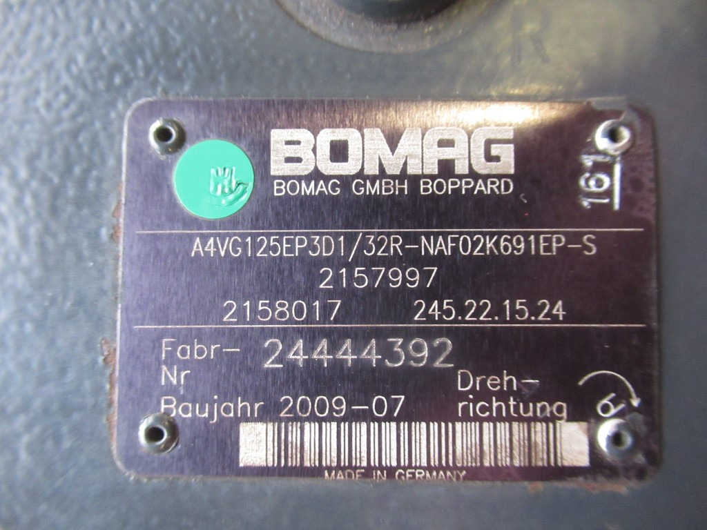 Bomag A4VG125EP3D1/32R-NAF02K691EP-S - - مضخة هيدروليكية - آلات البناء: صورة 5 Bomag A4VG125EP3D1/32R-NAF02K691EP-S - - مضخة هيدروليكية - آلات البناء: صورة 5