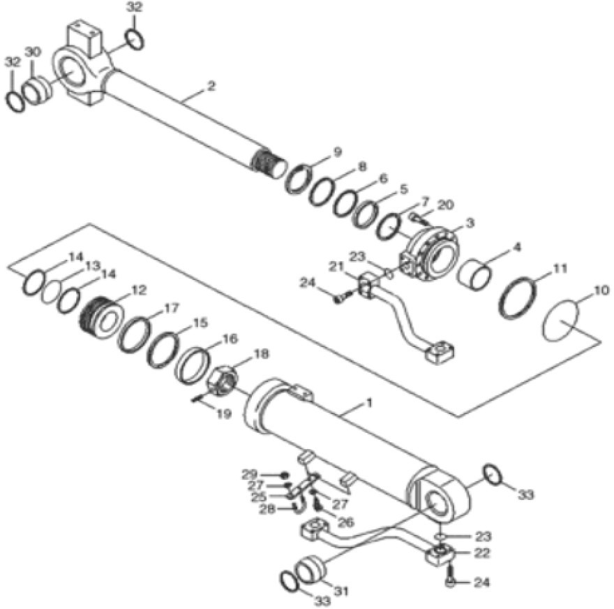 Case 31LH-20250CY - 31LH20250CY - اسطوانة هيدروليكية - الآلات الزراعية: صورة 1 Case 31LH-20250CY - 31LH20250CY - اسطوانة هيدروليكية - الآلات الزراعية: صورة 1