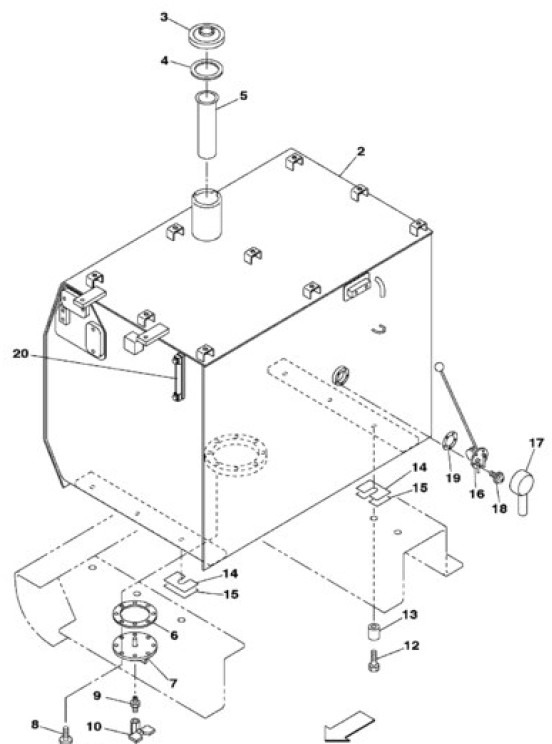 Case KTH13300 - KTH11001 - خزان الوقود - آلات البناء: صورة 1 Case KTH13300 - KTH11001 - خزان الوقود - آلات البناء: صورة 1