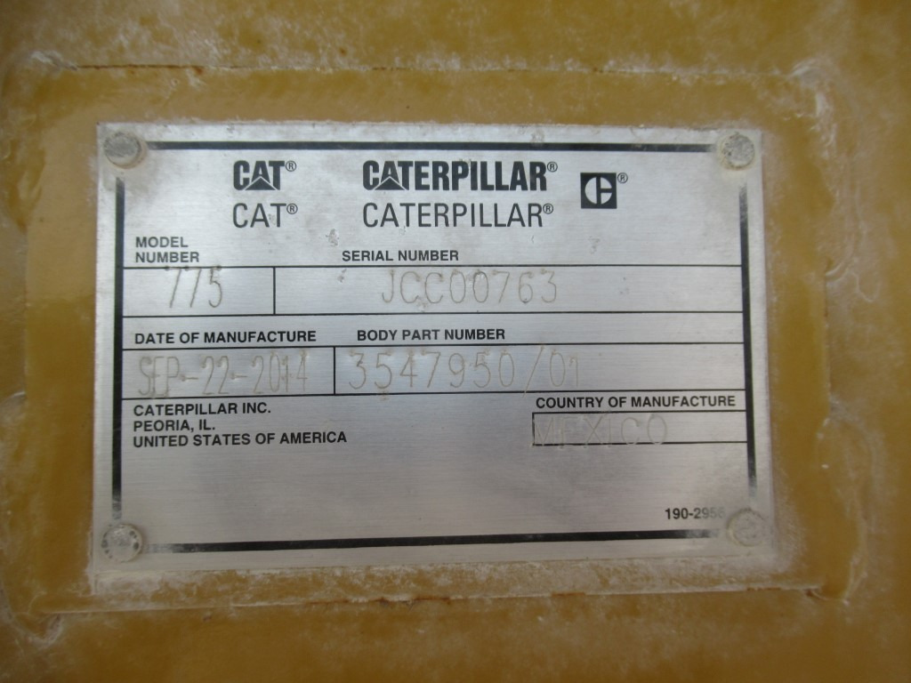 صنوق قلاب Caterpillar 775G -: صورة 7