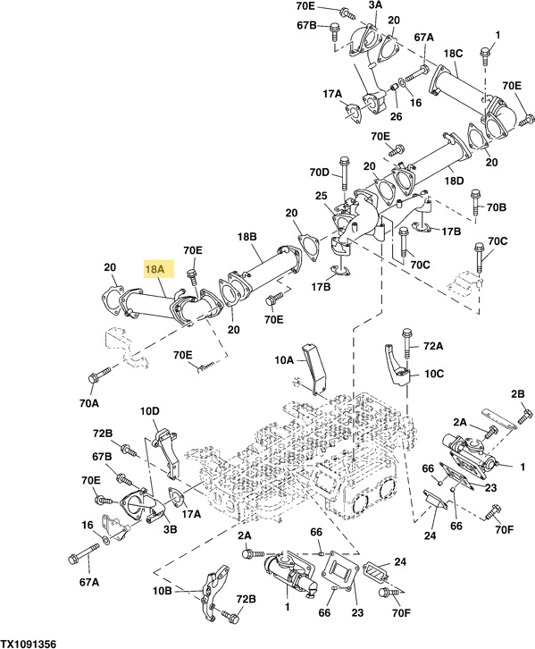Hitachi 8976067173 - 87605866 - مبرد EGR - الآلات الزراعية: صورة 1 Hitachi 8976067173 - 87605866 - مبرد EGR - الآلات الزراعية: صورة 1