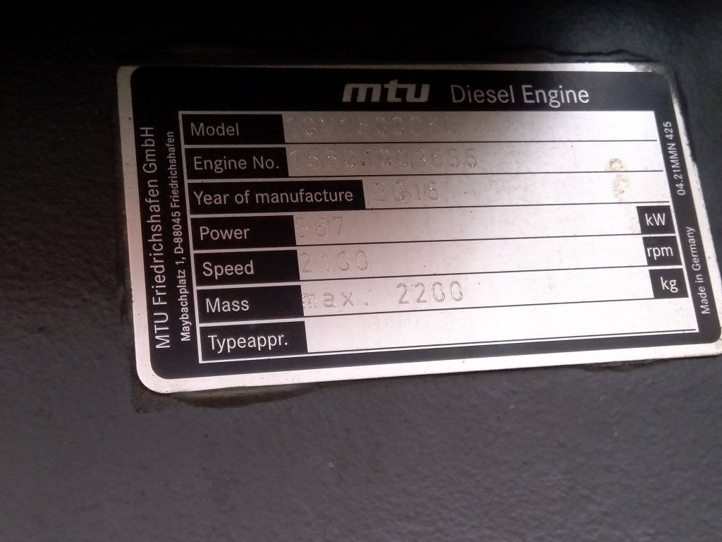 MTU 10V1600C60 - - محرك - آلات البناء: صورة 3 MTU 10V1600C60 - - محرك - آلات البناء: صورة 3