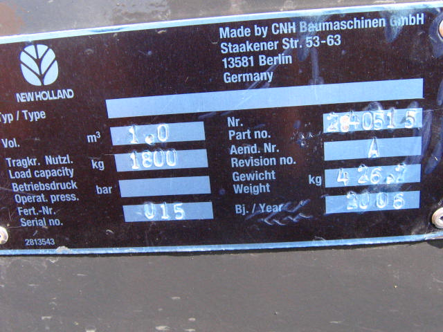 New Holland 2840515 - بكت شيول: صورة 1 New Holland 2840515 - بكت شيول: صورة 1