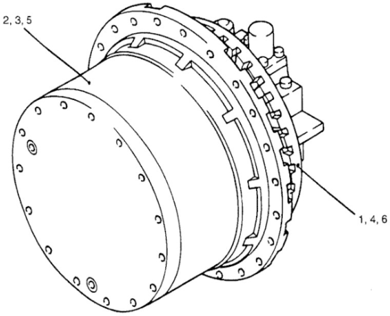New Holland YN15V00011F4 - YN53D00008F3 - محرك السفر - الآلات الزراعية: صورة 1 New Holland YN15V00011F4 - YN53D00008F3 - محرك السفر - الآلات الزراعية: صورة 1