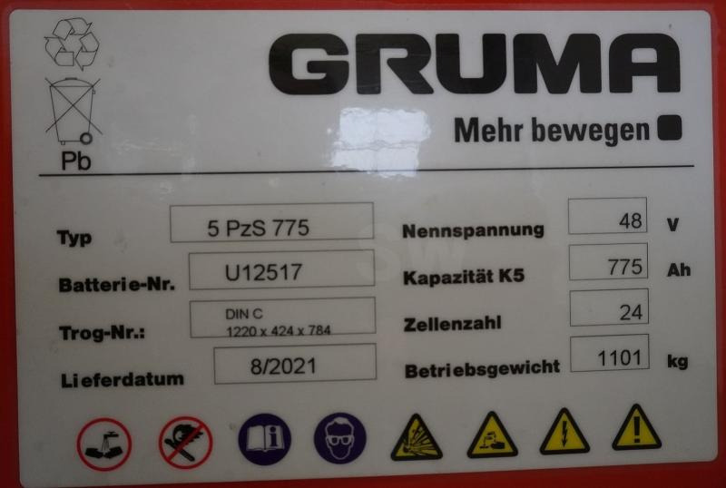 GRUMA 48 Volt 5 PzS 775 Ah - بطارية: صورة 5 GRUMA 48 Volt 5 PzS 775 Ah - بطارية: صورة 5