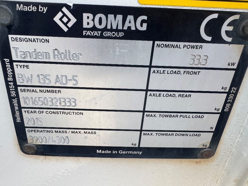 Bomag BW 125 AD-5 - مدحلة اسفلت: صورة 5 Bomag BW 125 AD-5 - مدحلة اسفلت: صورة 5