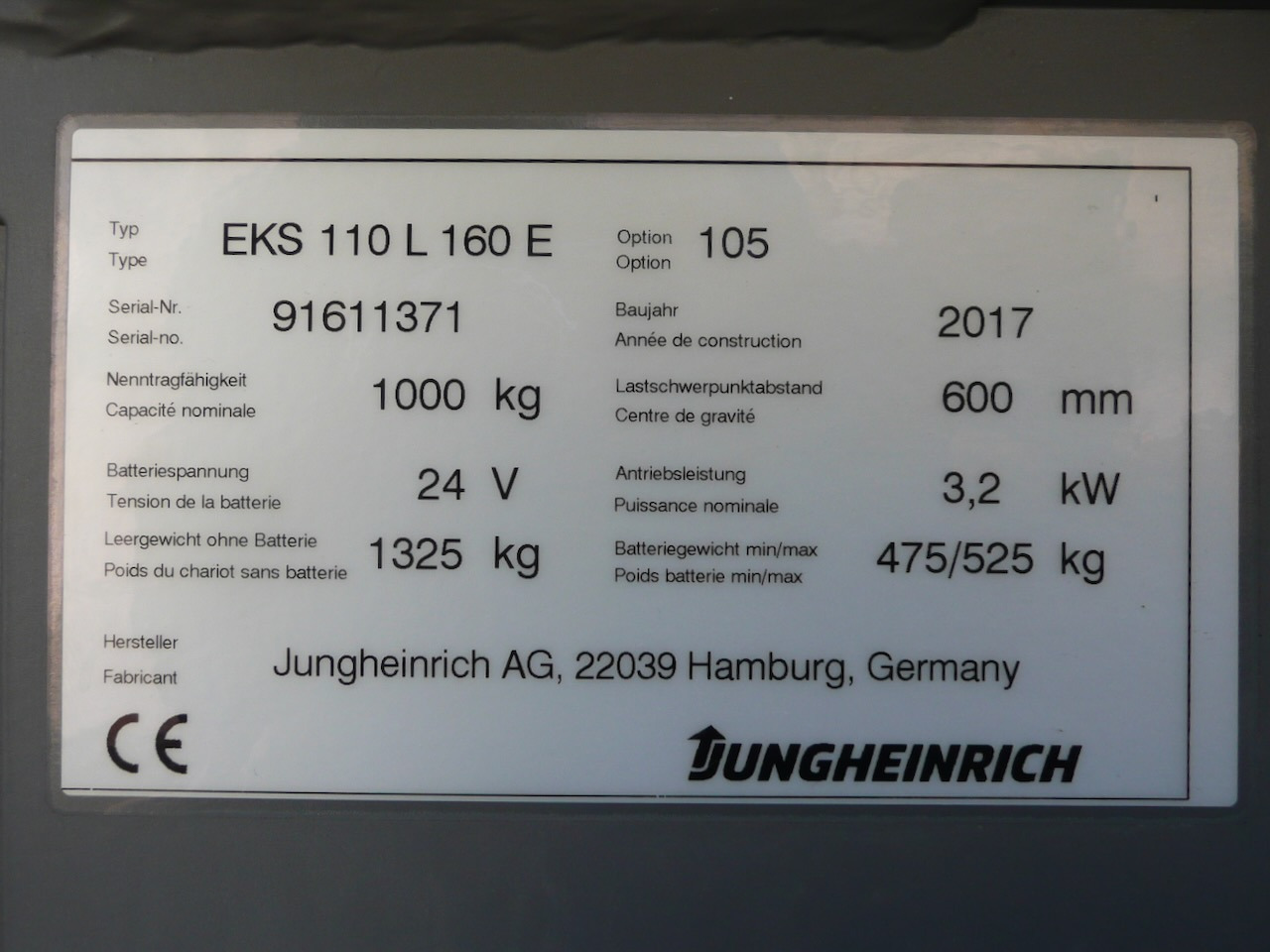 آلة إعداد الطلب Jungheinrich EKS 110 L 160 E: صورة 8