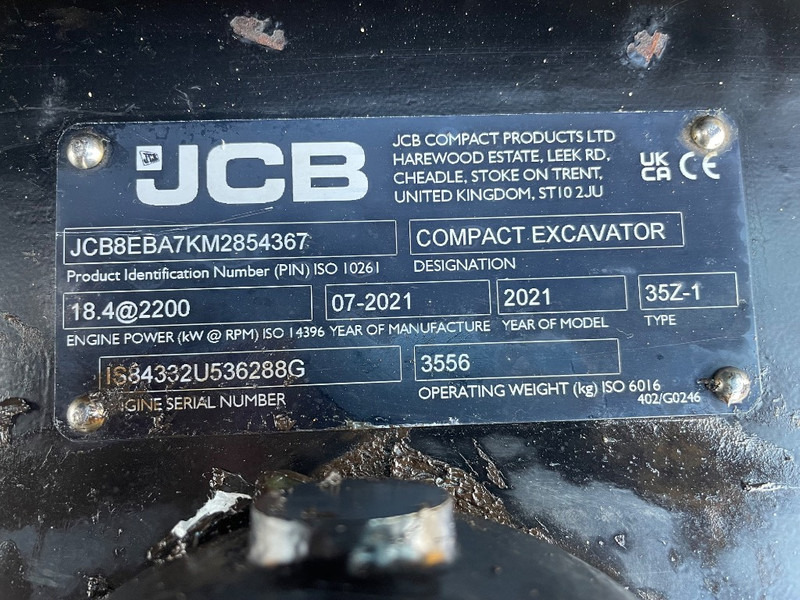 JCB 35Z-1 - حفارة مُصَّغرة: صورة 3 JCB 35Z-1 - حفارة مُصَّغرة: صورة 3