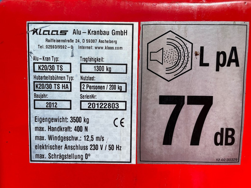 Klaas K 20-30 TS premium SOLD - رافعة لجميع التضاريس: صورة 3 Klaas K 20-30 TS premium SOLD - رافعة لجميع التضاريس: صورة 3