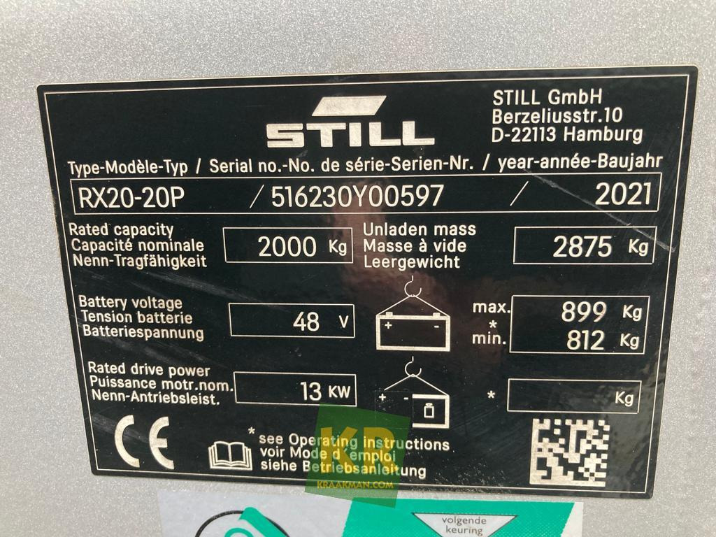 جديدة رافعة شوكية كهربائية Still RX 20-20P elekt. heftruck: صورة 19