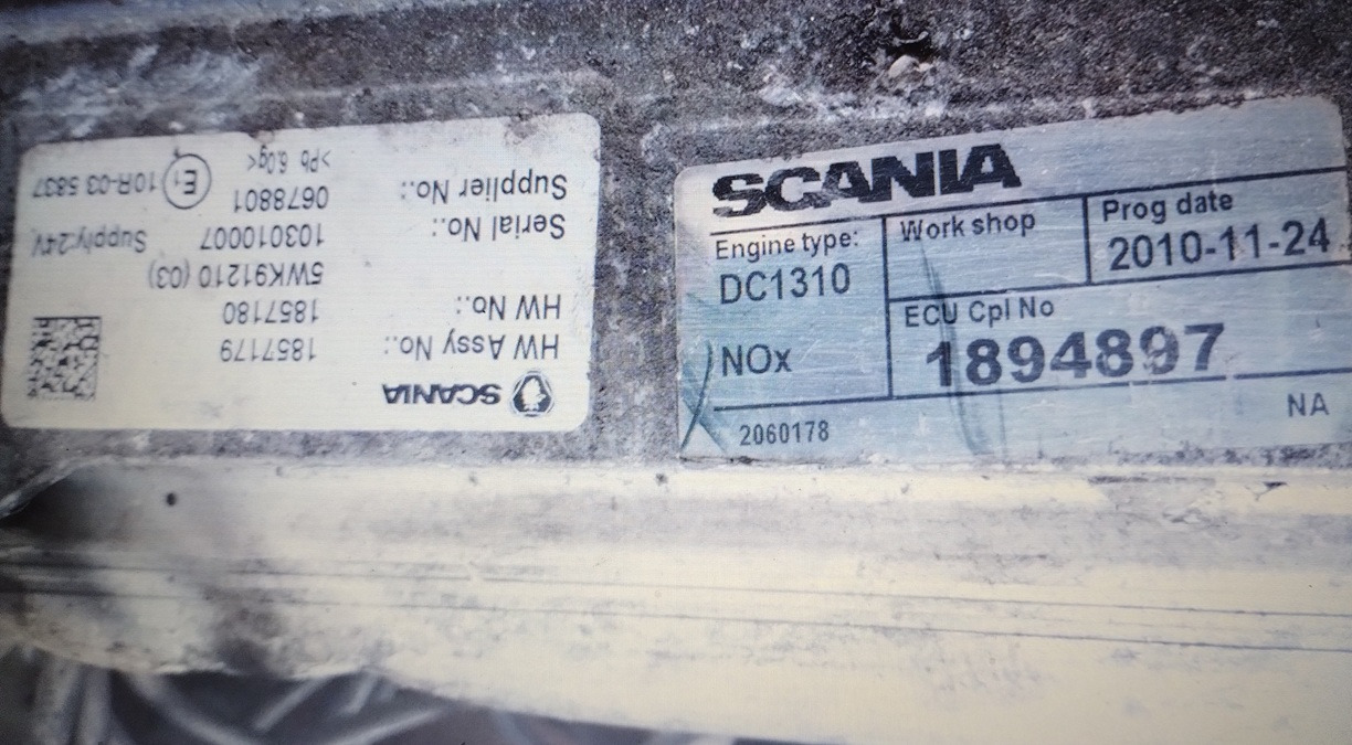 SCANIA STEROWNIK SILNIKA R 440 XPI E5 DC1310 1894897 1857179 1857180 - وحدة تحكم الكتروني: صورة 1 SCANIA STEROWNIK SILNIKA R 440 XPI E5 DC1310 1894897 1857179 1857180 - وحدة تحكم الكتروني: صورة 1