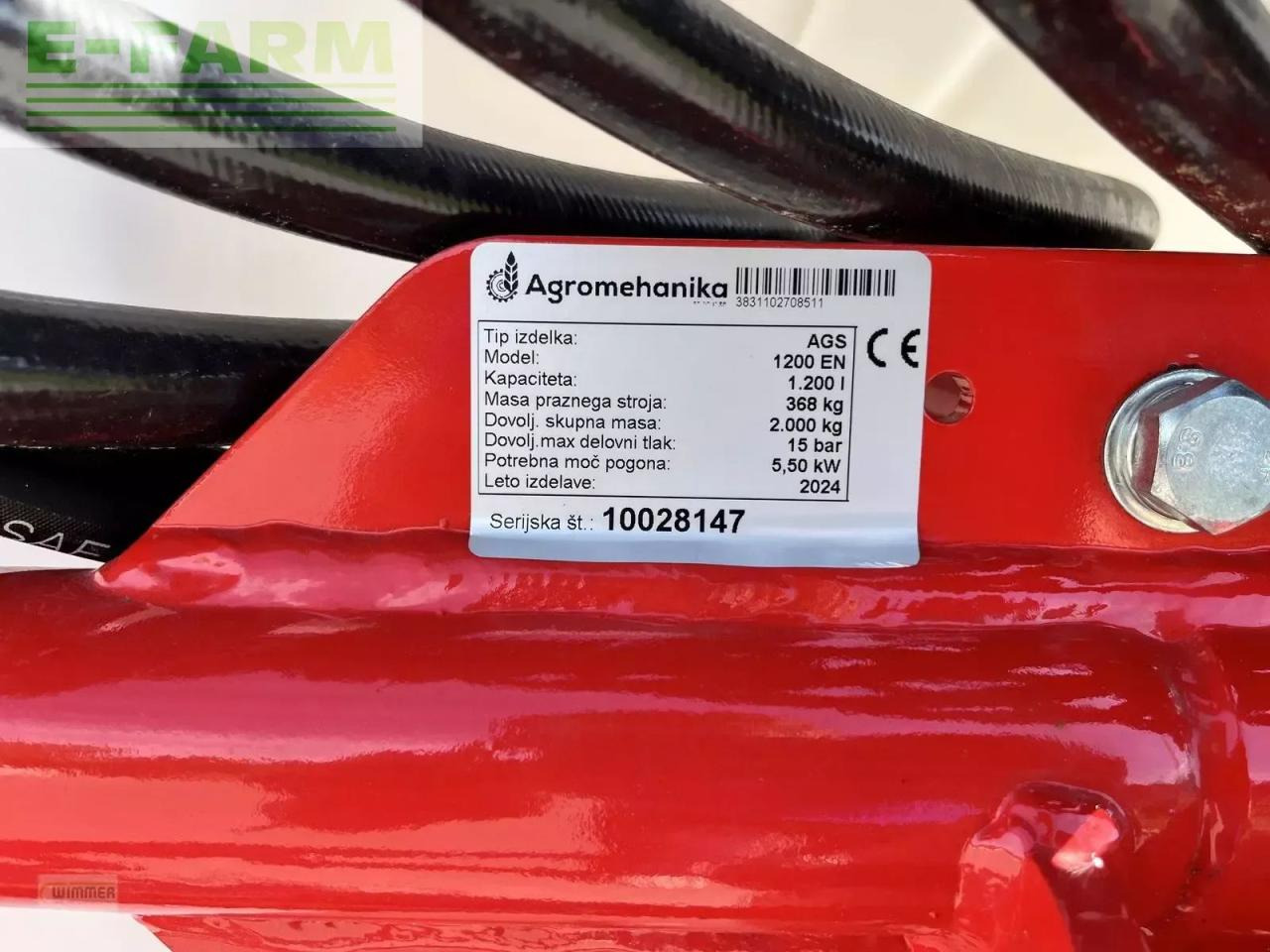 بخاخ مقطورة Agromehanika ags 1200 - feldspritze 15m: صورة 16