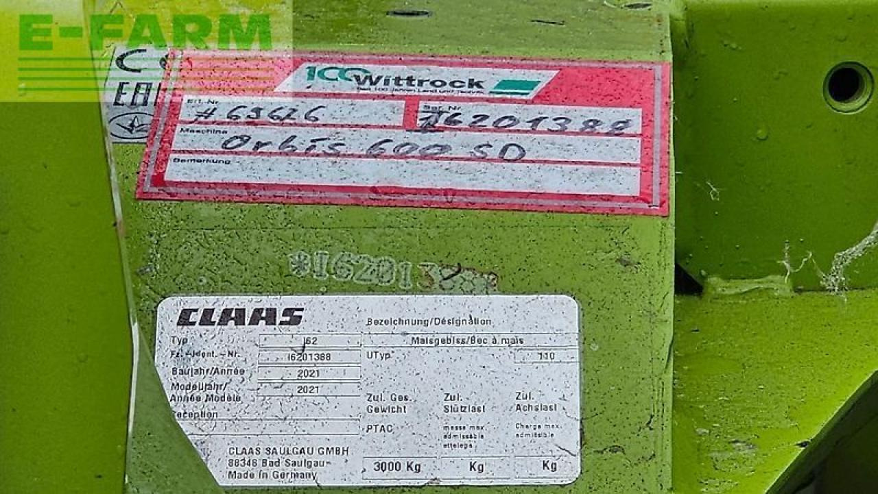 ملحق حصادة أعلاف CLAAS orbis 600 sd: صورة 7