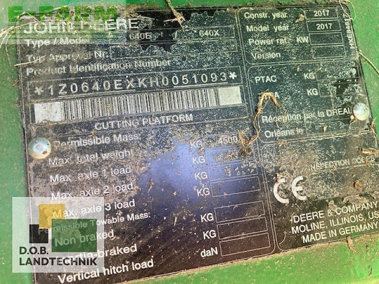 ملحق حصادة أعلاف John Deere 640x mit schneidwerkswagen: صورة 21