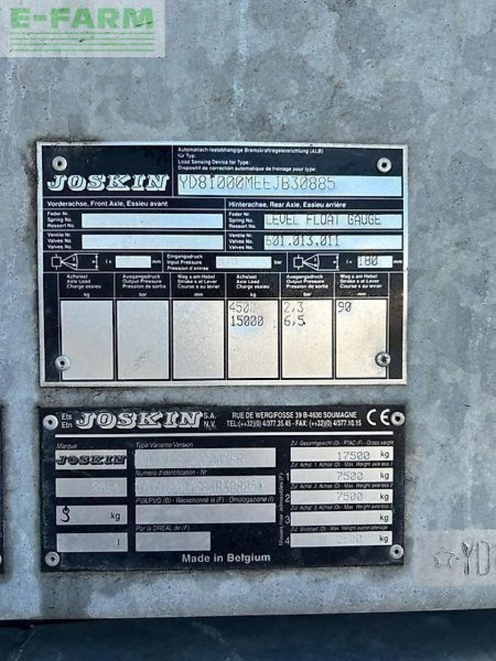 Joskin modulo 2 10000 meb - معدات التسميد: صورة 5 Joskin modulo 2 10000 meb - معدات التسميد: صورة 5