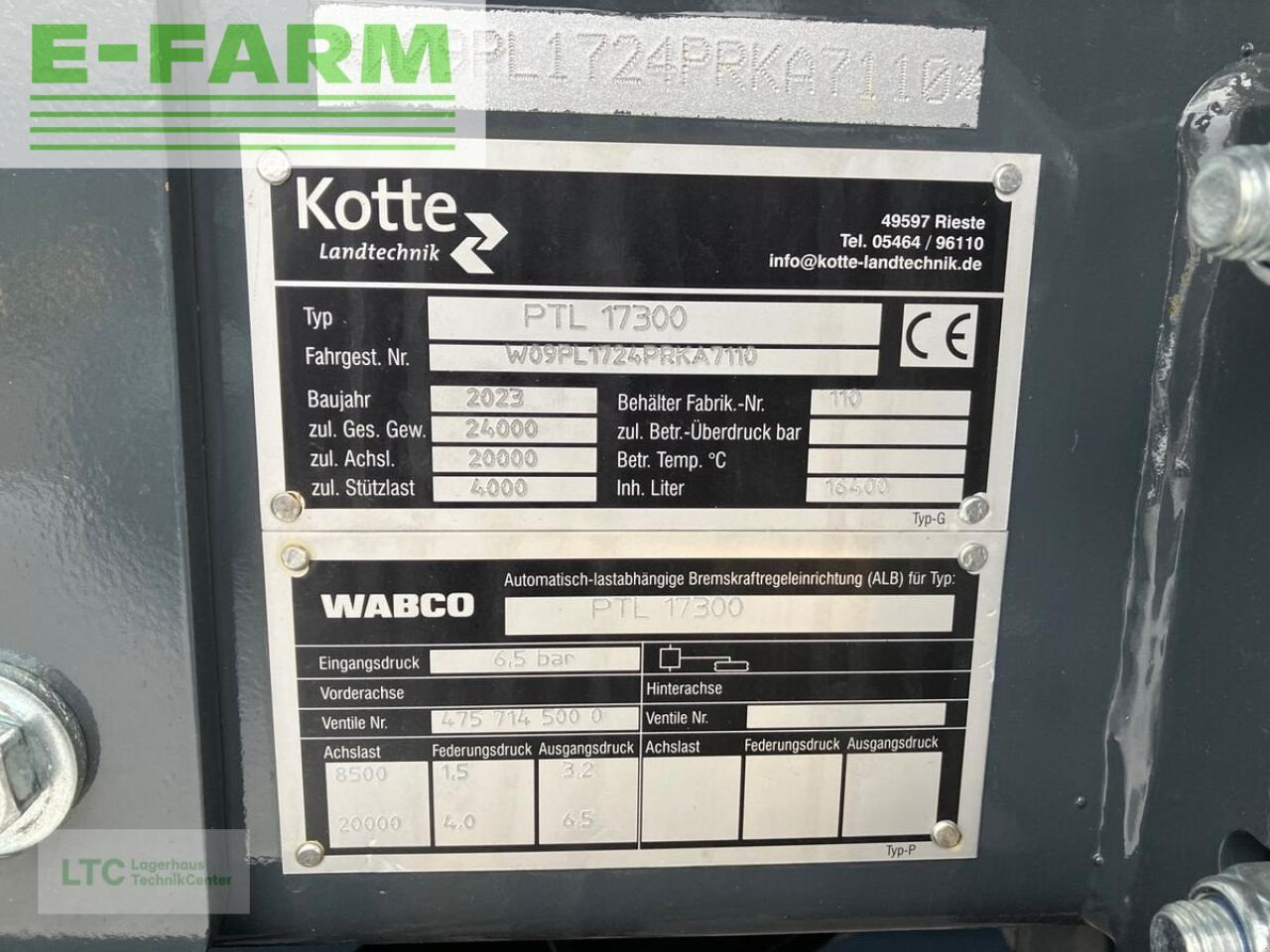 صهريج السماد السائل Kotte garant pt 17.300: صورة 8 صهريج السماد السائل Kotte garant pt 17.300: صورة 8