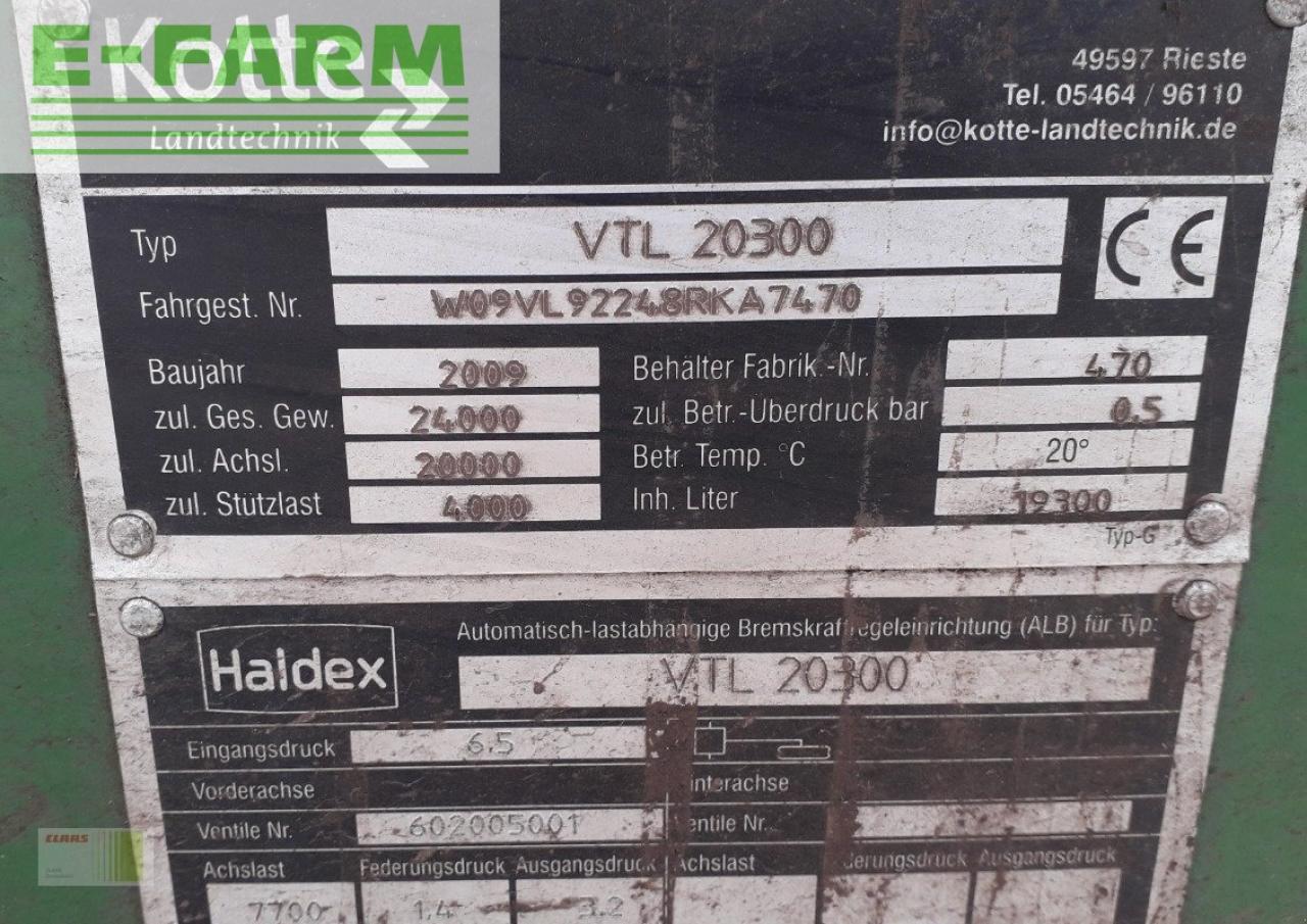 Kotte vtl 20300 - صهريج السماد السائل: صورة 2 Kotte vtl 20300 - صهريج السماد السائل: صورة 2