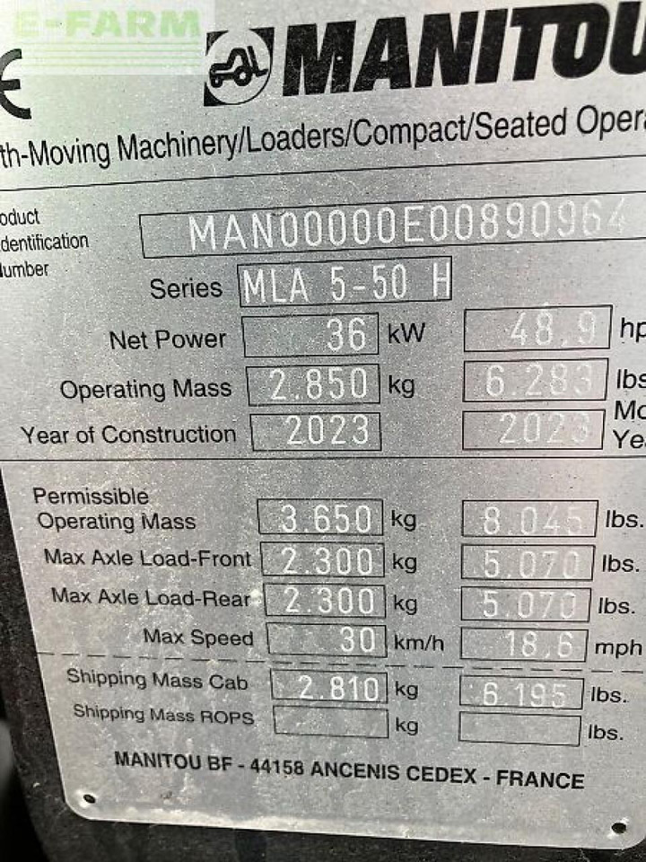 لودر مفصلي صغير Manitou mla 5-50: صورة 13