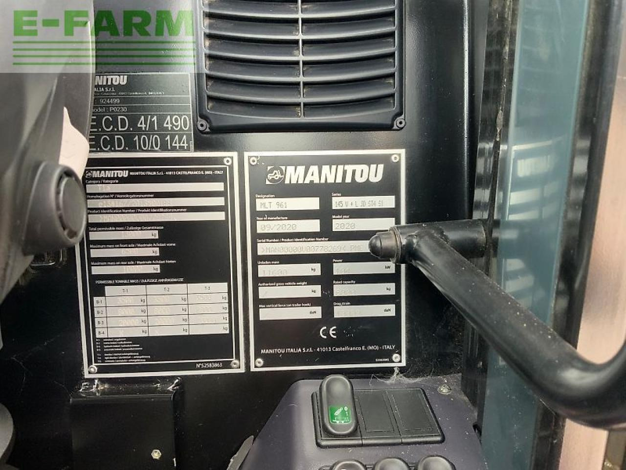 رافعة تلسكوبية Manitou mlt961-145 v+l elite telehandler (st21724): صورة 18