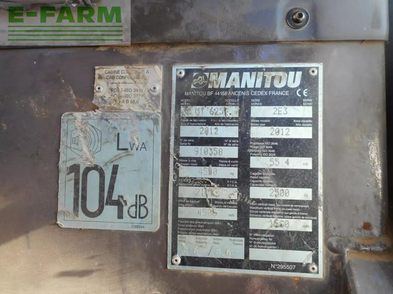 رافعة تلسكوبية Manitou mt 625: صورة 7