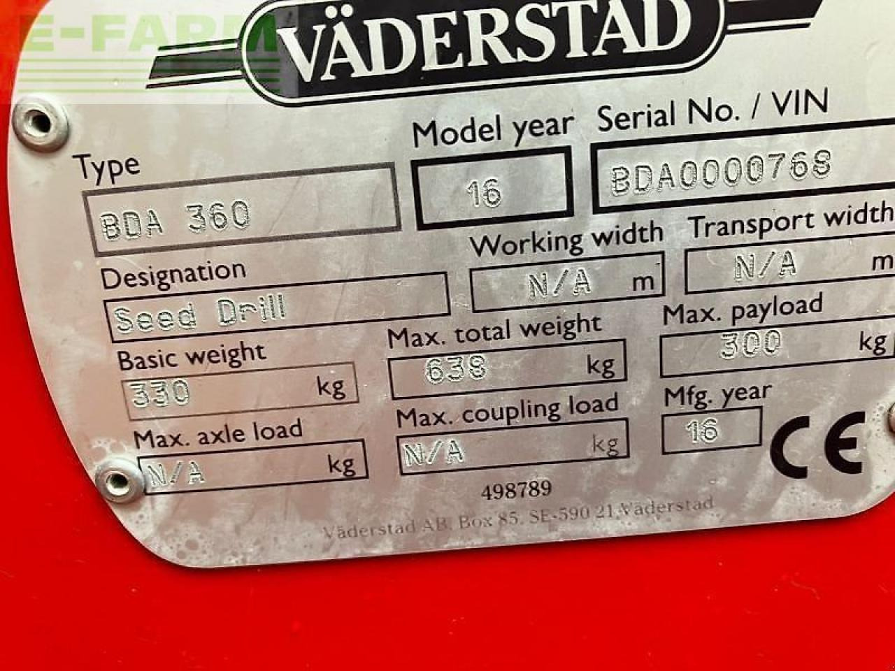 قرص مسلفة Väderstad crxl 625: صورة 11 قرص مسلفة Väderstad crxl 625: صورة 11