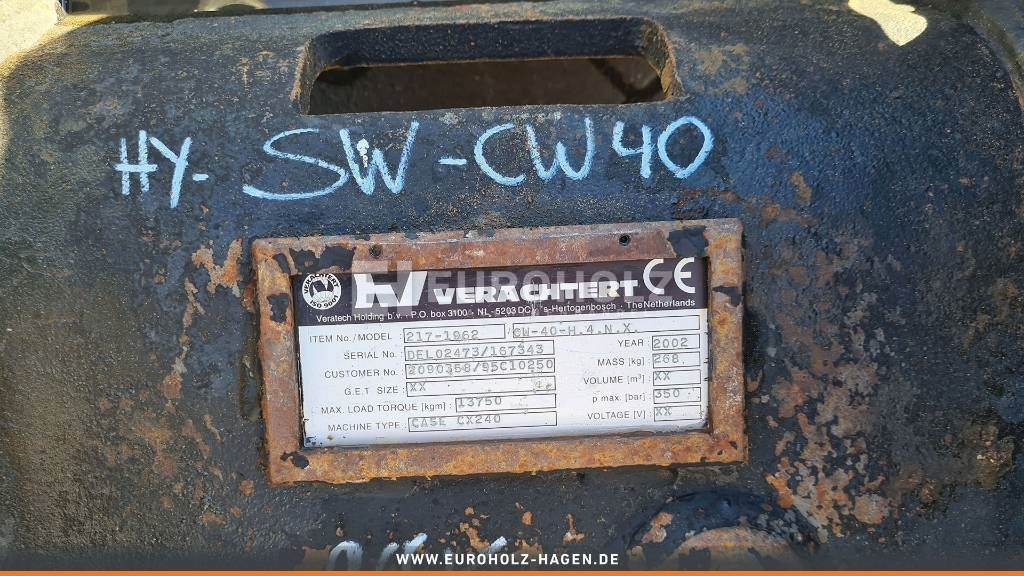 قارنة توصيل هيدروليكي - آلات البناء Schnellwechsler CW40 90/325/470 CASE CX240 gebr: صورة 11