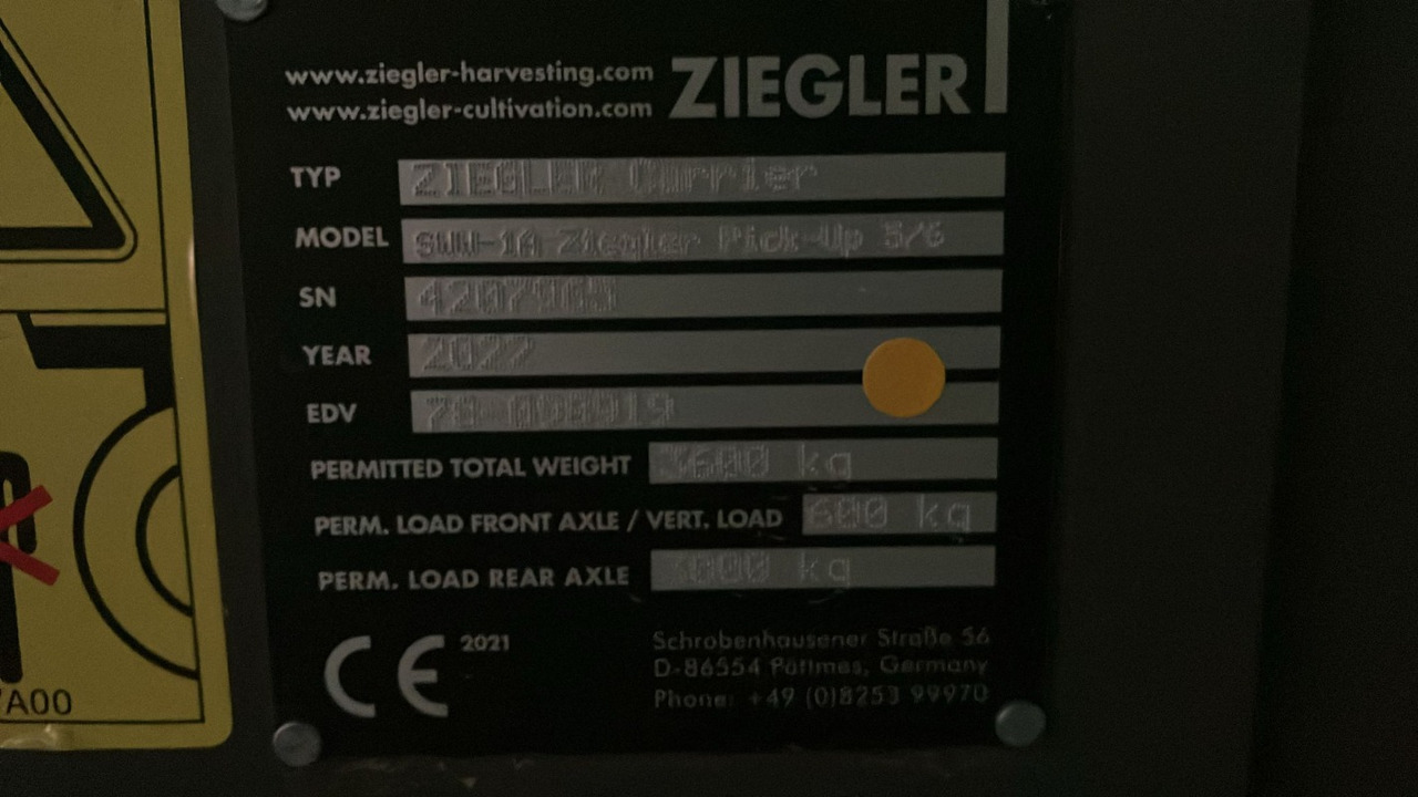 Ziegler ZPU 6001 Pick up 6m - حصادة موحَّدة: صورة 4 Ziegler ZPU 6001 Pick up 6m - حصادة موحَّدة: صورة 4