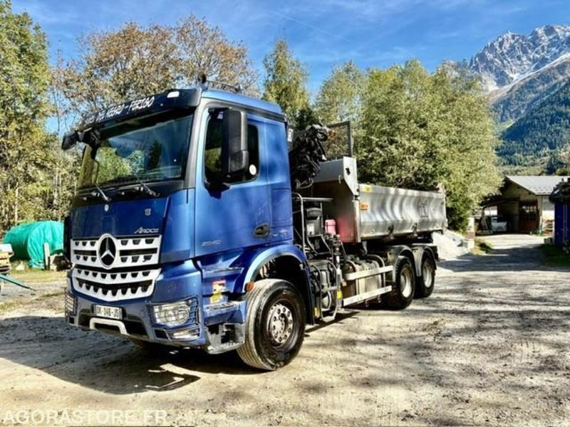 CAMION 6X4 TRI-BENNE +GRUE MERCEDES AROCS 2640 2014 190 000 KM - شاحنة: صورة 1 CAMION 6X4 TRI-BENNE +GRUE MERCEDES AROCS 2640 2014 190 000 KM - شاحنة: صورة 1