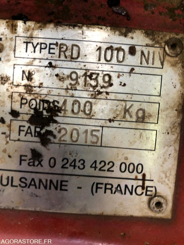 Enfouisseur de pierres DAIRON RD100NIV pour micro tracteur 22-35CV - الآلات الزراعية: صورة 5 Enfouisseur de pierres DAIRON RD100NIV pour micro tracteur 22-35CV - الآلات الزراعية: صورة 5