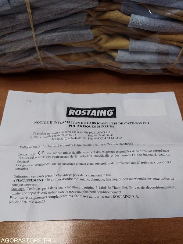 GANTS CUIR AVEC LONGUE MANCHETTE TAILLE 7 - LOT 70 PAIRES - الأدوات والمعدات: صورة 2 GANTS CUIR AVEC LONGUE MANCHETTE TAILLE 7 - LOT 70 PAIRES - الأدوات والمعدات: صورة 2