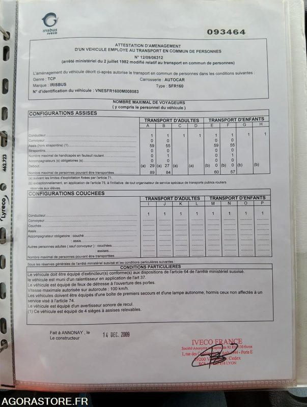 IVECO BUS CROSSWAY N°093464 - حافلة مدرسية: صورة 3 IVECO BUS CROSSWAY N°093464 - حافلة مدرسية: صورة 3