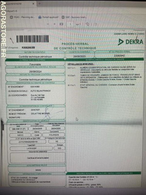 POID LOURD IVECO - شاحنة مقفلة: صورة 4 POID LOURD IVECO - شاحنة مقفلة: صورة 4