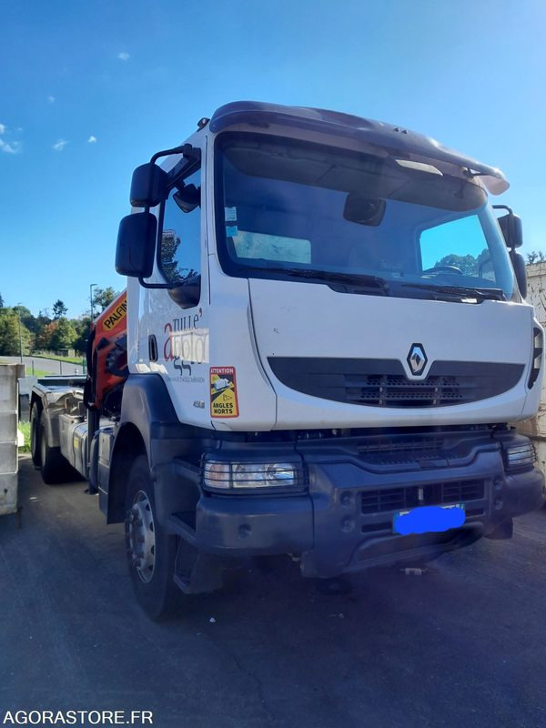 RENAULT KERAX - POLYBENNE GRUE - 2008 - شاحنة ذات خطاف, شاحنة كرين: صورة 1 RENAULT KERAX - POLYBENNE GRUE - 2008 - شاحنة ذات خطاف, شاحنة كرين: صورة 1