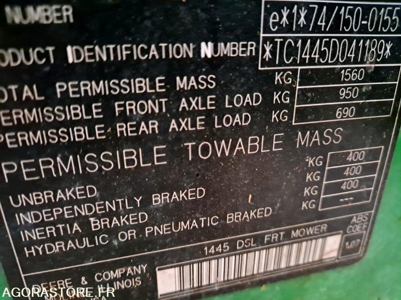 Tondeuse autoportée frontale coupe Mulching - جزازة أعشاب الحدائق: صورة 1 Tondeuse autoportée frontale coupe Mulching - جزازة أعشاب الحدائق: صورة 1